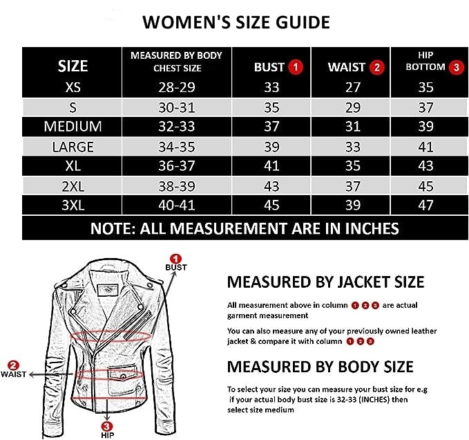 Women’s Waxed Red Sheepskin Leather Motorcycle Biker Jacket - Image 4